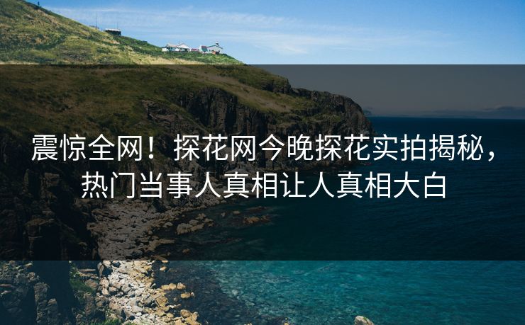 震惊全网！探花网今晚探花实拍揭秘，热门当事人真相让人真相大白