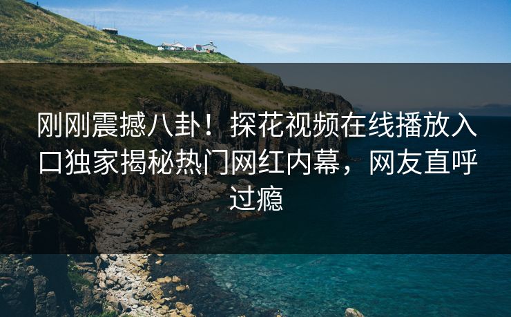 刚刚震撼八卦！探花视频在线播放入口独家揭秘热门网红内幕，网友直呼过瘾